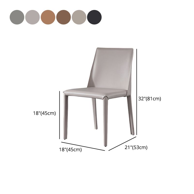 Glam Dining Room Armless Chairs Faux Leather Metal Base Dining Chairs Clearhalo 'Dining Chairs' 'Dining Tables & Seating' 'dining_chair' 'furn' 'furn_dining_chair' 'Furniture' 'furniture_dining_chair' 'Kitchen & Dining Furniture' 1200x1200_2a99d8b6-eb84-4517-acde-4c3610e55dac