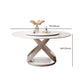 Round Dining Table Set 1/5/7 Pcs Sintered Stone Top Table and Upholstered Chairs