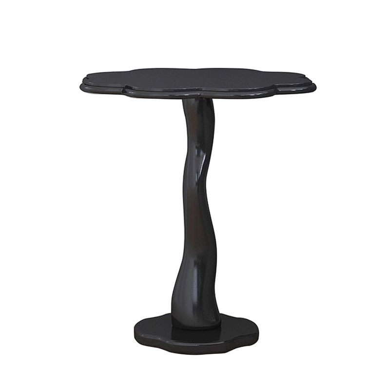 Contemporary Wood Side Table with Cloud Shap Top and 1 Leg Base Clearhalo 'Coffee & Accent Tables' 'End & Side Tables' 'end_side_tables' 'furn' 'furn_end_side_tables' 'Furniture' 'Living Room Furniture' 1200x1200_2a9a5285-e4e3-49e9-8425-d7487cde0019