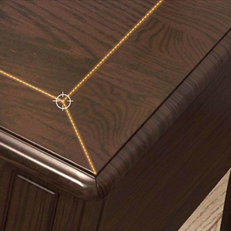 Bureau de bureau en bois de style contemporain Desk de forme de forme rectangulaire avec 4 jambes pour la maison