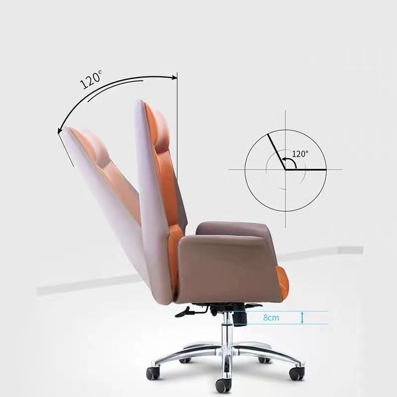 Contemporary Faux Leather Adjustable Chair Conference Swivel Chair Clearhalo 'furn' 'furn_office_chair' 'Furniture' 'Office Chairs' 'Office Furniture' 'office_chair' 1200x1200_2a9b9cd6-2e22-4d58-a774-f9ea49153acd