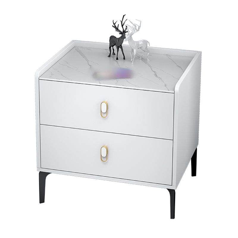 20 "H Stone Top Night Tisch moderne 2-DRAWER-Aufbewahrungsbeine inklusive Betten Nachttisch