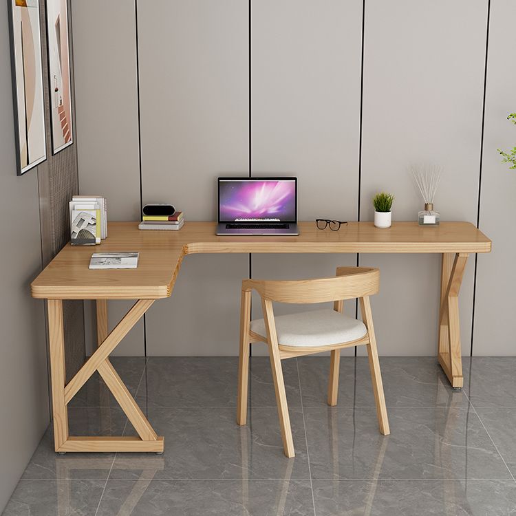 Modern Style Wooden Writing Desk L-Shape Office Table with 3 Legs for Home Clearhalo 'furn' 'furn_office_desk' 'Furniture' 'Office Desks' 'Office Furniture' 'office_desk' 1200x1200_2a9c9a5c-8305-4dbf-8738-c69a5f988e20