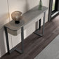 Tavolo da console a mezzaluna moderna Tabella di divano console in pietra in oro/grigio/nero