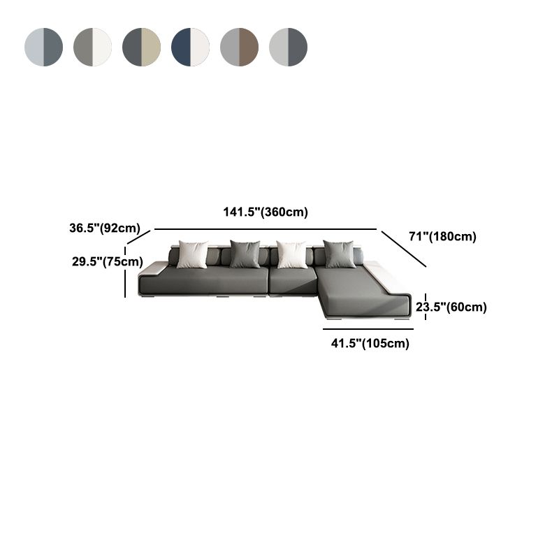Modern Armless Sectional with Soild Wood Frame for Living Room