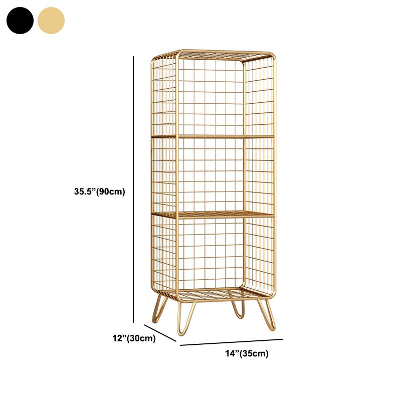 Glam Metal Bookshelf Standard Shelf Shelfshelf for Home Office