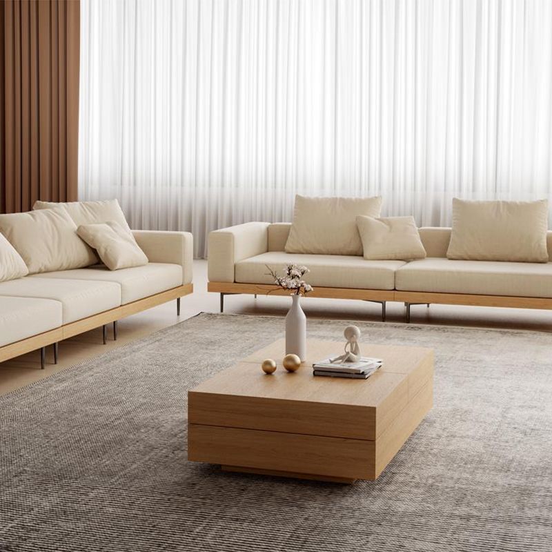 Tavolino moderno tavolino in legno nero tavolo da caffè con spazio