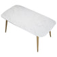 Glam 4 Legs Dining Table Stone Top Table with Metal Base for Dining Room Clearhalo 'Dining Tables & Seating' 'Dining Tables' 'dining_table' 'furn' 'furn_dining_table' 'Furniture' 'Kitchen & Dining Furniture' 1200x1200_2aa13f49-1c4c-4775-968d-16cb5ffd6289