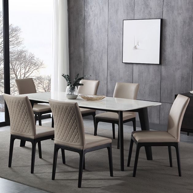 Contemporary Dining Chairs Upholstered Chairs with Wood Base Clearhalo 'Dining Chairs' 'Dining Tables & Seating' 'dining_chair' 'furn' 'furn_dining_chair' 'Furniture' 'Kitchen & Dining Furniture' 1200x1200_2aa14787-2217-4259-b0cb-10a143c3d02e