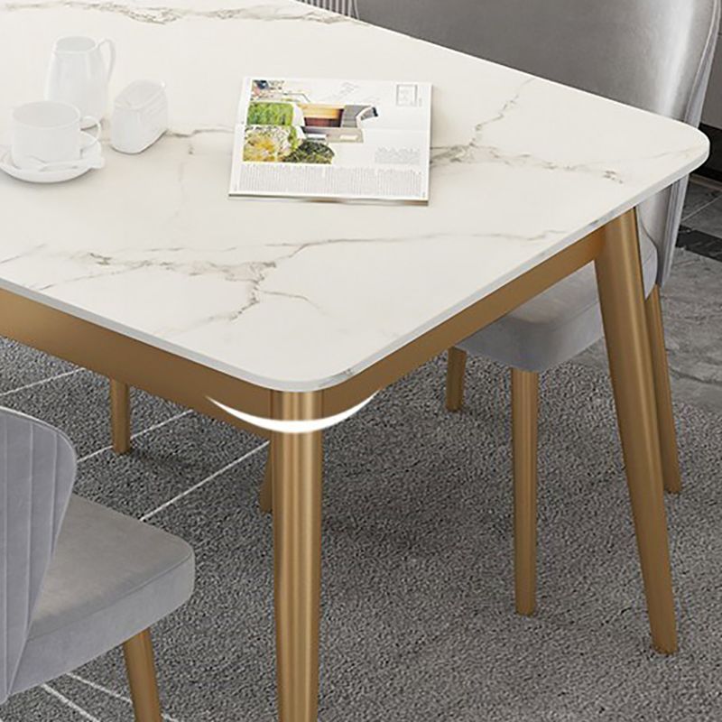 Mesa de comedor de lujo tradicional Mesa de piedra sinterizada para el hogar