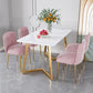 Glam Iron Dinette Set 1/2/5 Pieces Rectangle White Sintered Stone Top Dining Table Set Clearhalo 'Dining Room Sets' 'Dining Tables & Seating' 'dining_room_set' 'furn' 'furn_dining_room_set' 'Furniture' 'furniture_dining_room_set' 'Kitchen & Dining Furniture' 1200x1200_2aa291bf-e4f1-459a-b0eb-7de93ed1d6a7