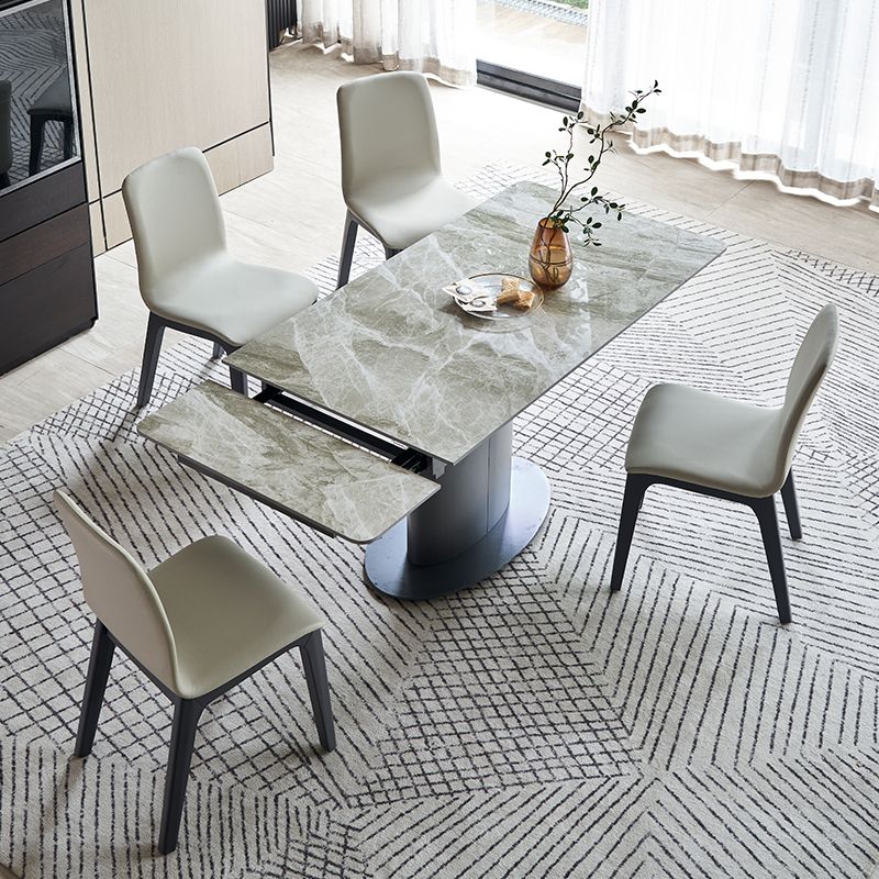 Contemporary Sintered Stone Dining Room Set Rectangle Dining Set with Built-in Storage Layer Clearhalo 'Dining Room Sets' 'Dining Tables & Seating' 'dining_room_set' 'furn' 'furn_dining_room_set' 'Furniture' 'furniture_dining_room_set' 'Kitchen & Dining Furniture' 'kitchen&dining_furn' 'kitchen' 1200x1200_2aa2e8fe-e2a8-44dc-889b-62c3fe33de76