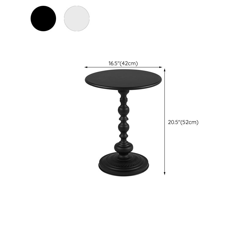 Tabla de extremo redonda de metal modernista Tabla de pedestal de 20.5 "de altura