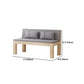 Modern 2/3-seater Settee Fabric Armless Settee with Wood Accents