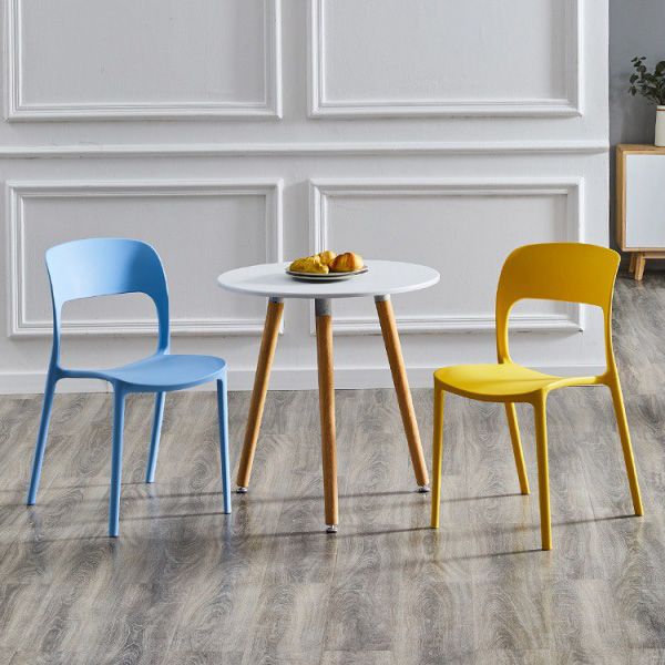 Plastic Contemporary Kitchen Chair Open Back Dining Room Side Chair Clearhalo 'Dining Chairs' 'Dining Tables & Seating' 'dining_chair' 'Furniture' 'furniture_dining_chair' 'Kitchen & Dining Furniture' 1200x1200_2aa7f746-d197-4249-84ef-0f8936ebb9fc
