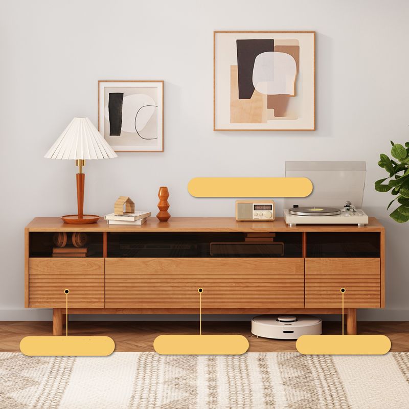 Scandinavian Media Console Wooden TV Console for Living Room Clearhalo 'furn' 'furn_tv_stands_entertainment_centers' 'Furniture' 'Living Room Furniture' 'TV Stands & Entertainment Centers' 'TV Stands & Media Storage Furniture' 'tv_stands_entertainment_centers' 1200x1200_2aa87c2b-6831-4bb3-ad6b-e1c5f750ff6c