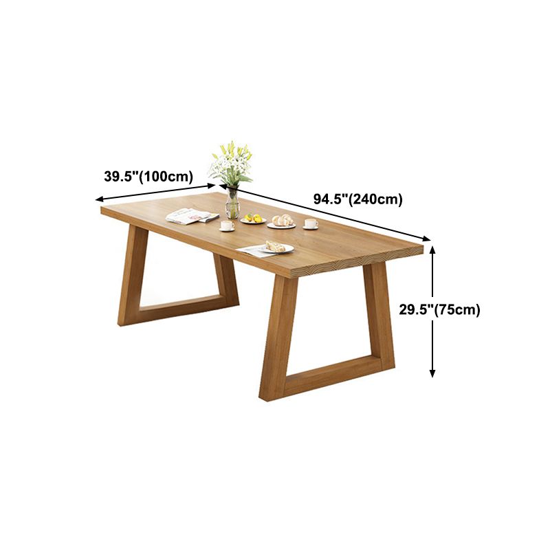 Solid Wood Dining Table Modern Rectangular Table with Pine Wood Sled Base Clearhalo ' dining_table' 'Dining Tables & Seating' 'Dining Tables' 'furn' 'furn_dining_table' 'Furniture' 'furniture_dining_table' 'Kitchen & Dining Furniture' 'kitchen&dining_furn' 'kitchen' 'kitchen_dining_table' 1200x1200_2aa8a826-40ac-4eb6-ba7b-e6ab3abd9ab2