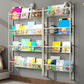 Floating Contemporary Bookcase Metal Closed Back Bookshelf with Shelves Clearhalo 'Bookcases' 'furn' 'furn_bookcases' 'Furniture' 'Office Furniture' 1200x1200_2aa8e63c-9bb6-4905-8af6-3369e4f0b719