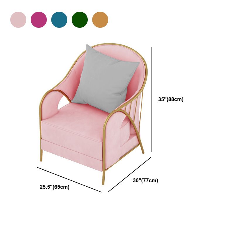 Canapé à bras en pente en velours avec dos serré pour le salon 34,65 "h