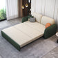 Faux Leather Stain Resistant Contemporary Bed Sofa Couch in Green/white