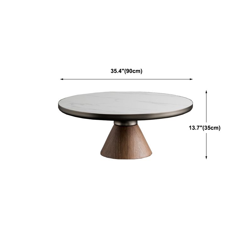 Slate Coffee Table Round Modern Minimalist Coffee Table for Living Room