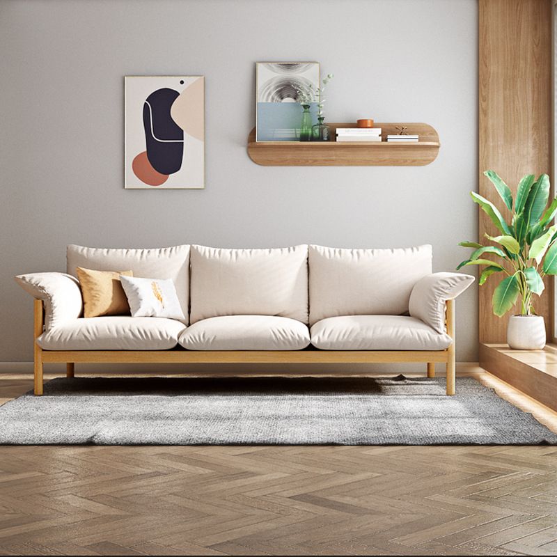 3シーター32.6 "Hアクリルウッドピロートップアームソファリビングルーム