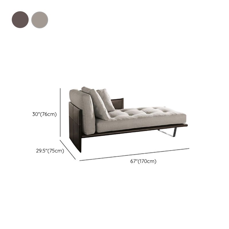 Modern Style Chaise Bedroom Living Room Square Arms Solid Color Chaise Clearhalo 'Chairs & Seating' 'Chaise Lounge' 'chaise_lounge' 'furn' 'furn_chaise_lounge' 'Furniture' 'Living Room Furniture' 1200x1200_2aad0701-6252-4c8e-ac3e-d70180b98ae6