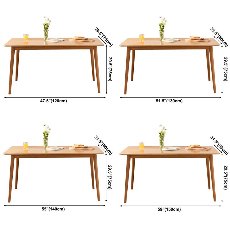 Rectangle Oak Wood Dining Table Modern Table in Nature with Double Pedestal Clearhalo ' dining_table' 'Dining Tables & Seating' 'Dining Tables' 'furn' 'furn_dining_table' 'Furniture' 'furniture_dining_table' 'Kitchen & Dining Furniture' 'kitchen&dining_furn' 'kitchen' 'kitchen_dining_table' 1200x1200_2aad7bed-18b3-44a0-b07f-bc4e868637fa
