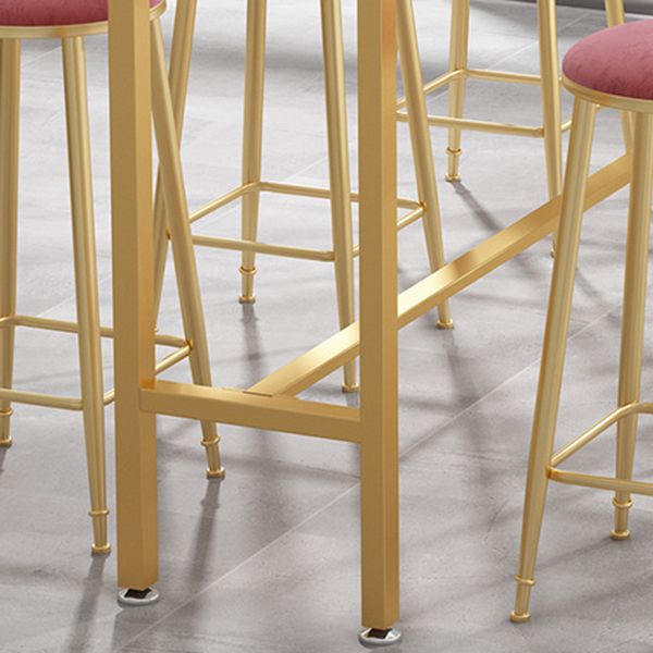 Glam Pub Tafel Bar Hoogte Rechthoek Bartafel met wit stenen blad