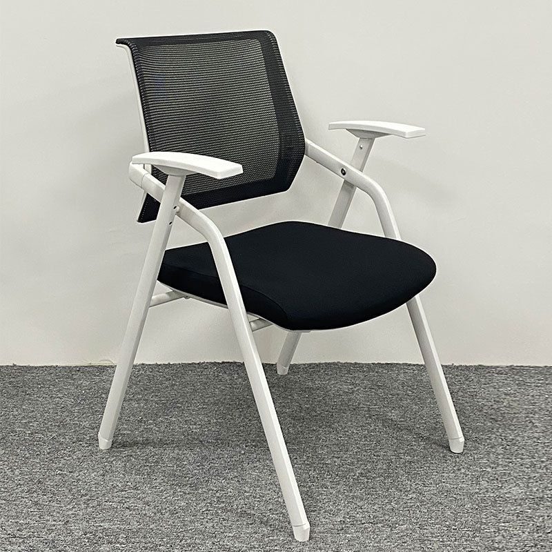 Silla para conferencias con respaldo medio Silla para invitados con base metálica contemporánea