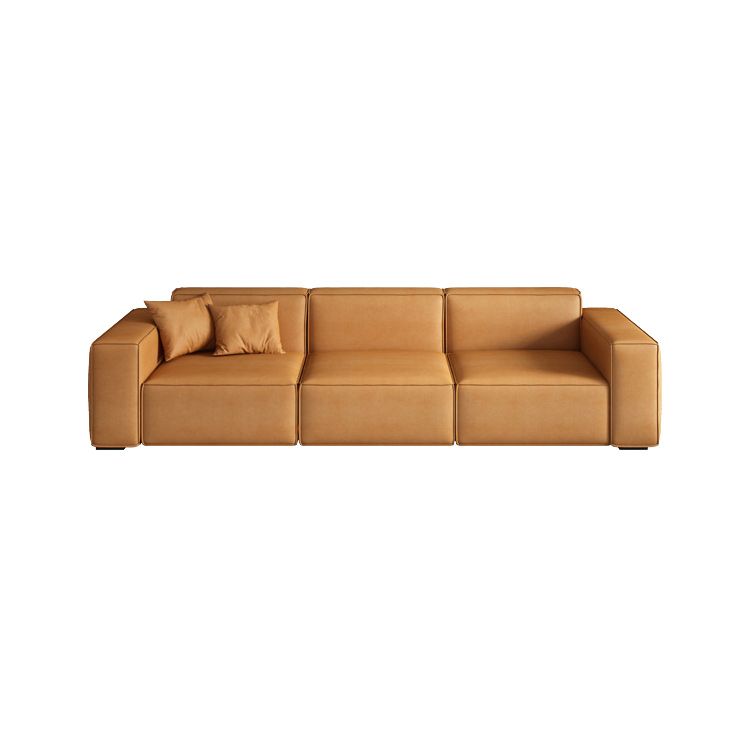 Quadratarm 3-Sitzer-Sofa zeitgenössischer Kunstleder minimalistisches Sofa