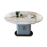 Modern Sintered Stone Dining Room Set with Round Table Space-Saving Design Dining Table Furniture Clearhalo 'Dining Room Sets' 'Dining Tables & Seating' 'dining_room_set' 'furn' 'furn_dining_room_set' 'Furniture' 'furniture_dining_room_set' 'Kitchen & Dining Furniture' 'kitchen&dining_furn' 'kitchen' 1200x1200_2ab24e96-9397-4171-ac7c-5c29c1f6e8e5