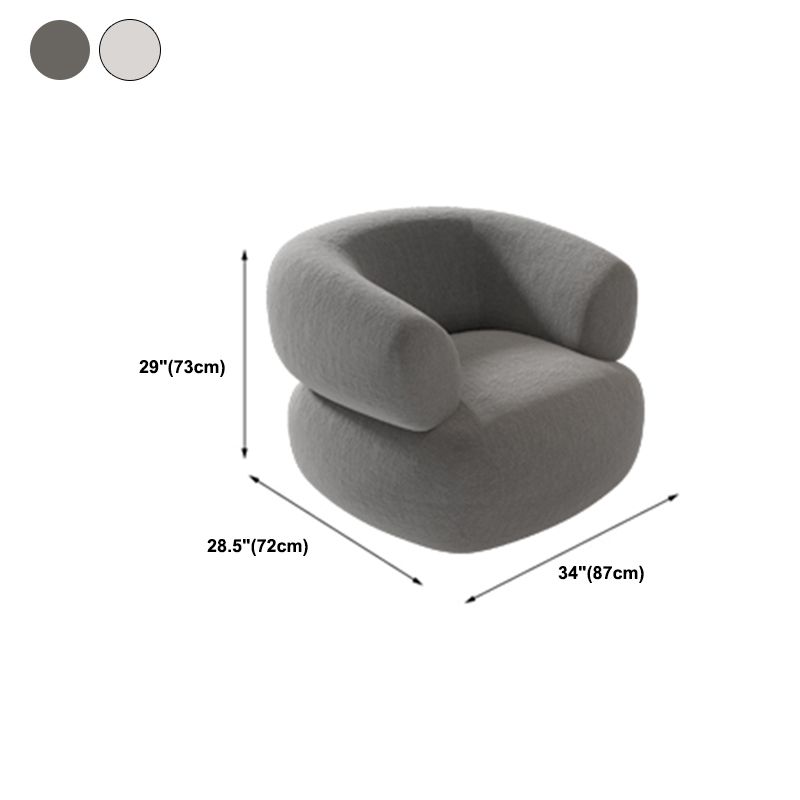 Wool Contemporary Recessed Arm Sofa Curved Sofa for Living Room, Apartment Clearhalo 'furn' 'furn_sofas' 'Furniture' 'Living Room Furniture' 'Sofa' 'sofas' 1200x1200_2ab27d77-67a2-4198-b14a-40b4d053bd40