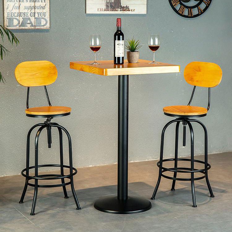 1/2/3 Pieces Industrial Style Round Bar Table Set Solid Wood Bistro Set Clearhalo 'Bar Furniture' 'furn' 'furn_home_bar_bar_sets' 'Furniture' 'Home Bars & Bar Sets' 'home_bar_bar_sets' 'Kitchen & Dining Furniture' 1200x1200_2ab587d9-dc6f-420a-b909-c07b5e207bb8