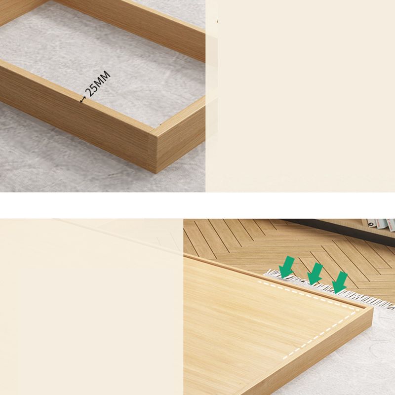 Solid Wood Platform Bed Mid-Century Modern Platform Bed Frame Mattress Included