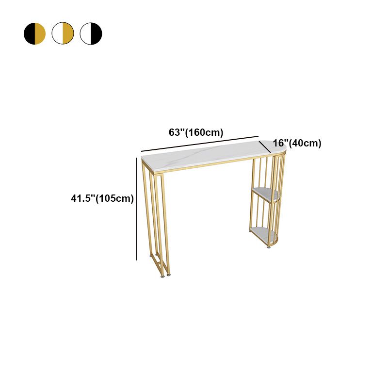 Modern Marble Pub Table with Specialty Table Top Double Pedestal Table - 42" H Clearhalo 'Bar Furniture' 'Bar Tables' 'bar_tables' 'furn' 'furn_bar_tables' 'Furniture' 'furniture_bar_tables' 'Kitchen & Dining Furniture' 1200x1200_2ab67b02-4e4f-4786-8bfe-a2145bcfacc6