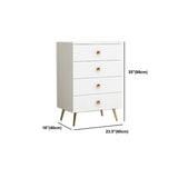 Classic Glam White Storage Chest Vertical Wood Dresser for Bedroom