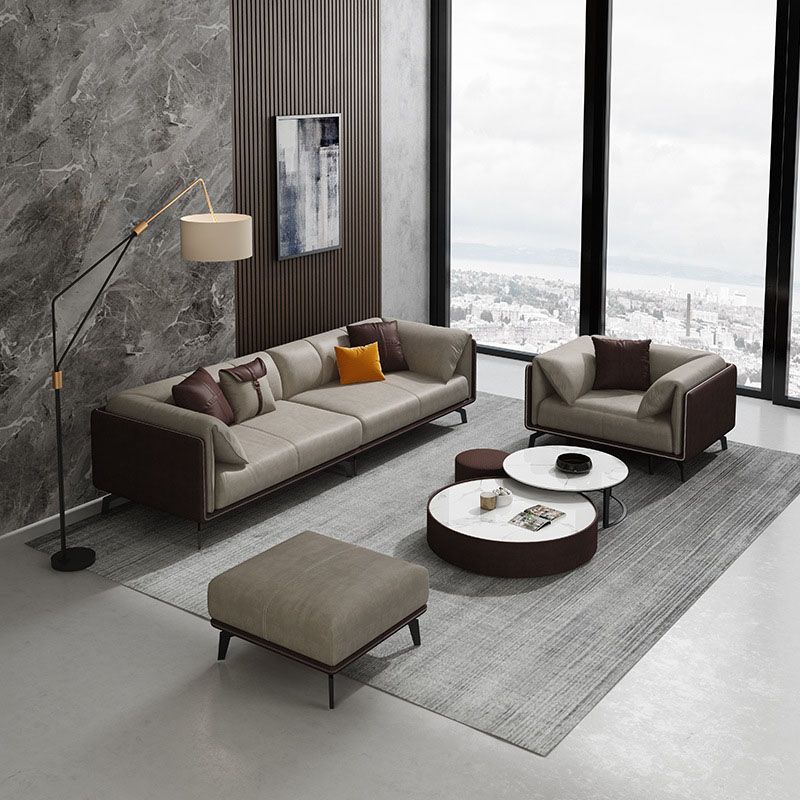 Kunstleder stationäres Sofa Smoking -Armsofa mit Bolsterkissen