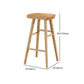 Contemporary Bar Set 1/2 Pieces Solid Wood Pub table with Upholstered Stools