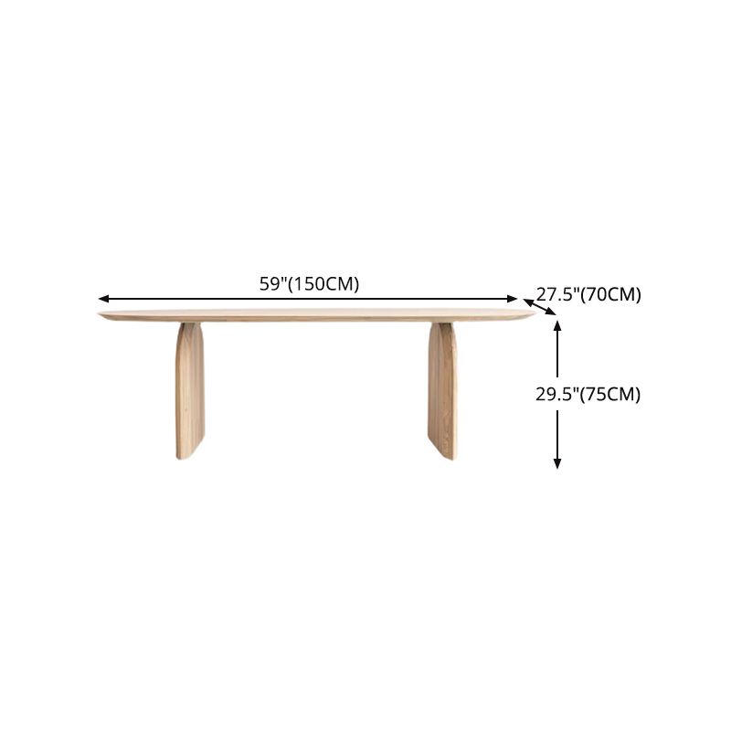 Oval Double Pedestal Modern Table Solid Wood Fixed Table for Home Use Clearhalo ' dining_table' 'Dining Tables & Seating' 'Dining Tables' 'furn' 'furn_dining_table' 'Furniture' 'furniture_dining_table' 'Kitchen & Dining Furniture' 'kitchen&dining_furn' 'kitchen' 'kitchen_dining_table' 1200x1200_2aba5b42-4366-4848-b66d-a980186a2958