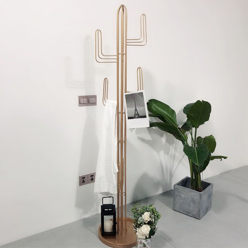 Iron Coat Hanger Free Standing 70.86 Inch Coat Rack for Living Room Clearhalo 'Entry & Mudroom Furniture' 'furn' 'furn_hall_tree_coat_racks' 'Furniture' 'Hall Trees & Coat Racks' 'hall_tree_coat_racks' 1200x1200_2aba9696-f530-4f63-ae53-69b1441eb3fe