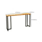 Rectangular Bar Height Table Black Legs and Metal Base Bar Table for Living Room Clearhalo 'Bar Furniture' 'Bar Tables' 'bar_tables' 'furn' 'furn_bar_tables' 'Furniture' 'Kitchen & Dining Furniture' 1200x1200_2abe1650-83ba-4877-9449-f2feed0077c3