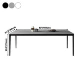 Contemporary Style Sintered Stone Dining Table Rectangle Table with 4 Legs Base Clearhalo ' dining_table' 'Dining Tables & Seating' 'Dining Tables' 'furn' 'furn_dining_table' 'Furniture' 'furniture_dining_table' 'Kitchen & Dining Furniture' 'kitchen&dining_furn' 'kitchen' 'kitchen_dining_table' 1200x1200_2abe55a6-11ae-402e-bc7e-756424b05a1d