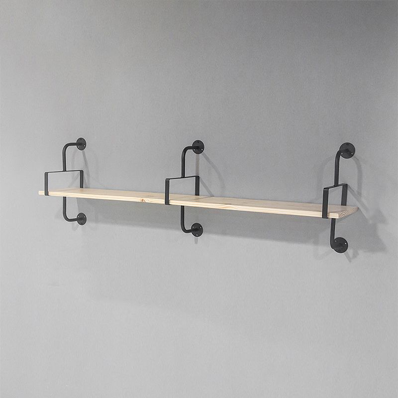 Industrial Wooden Floating Bookshelf Home Wall Mounted Bookcase