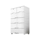 White Plastic Storage Cabinet with Legs Contemporary Wardrobe Armoire