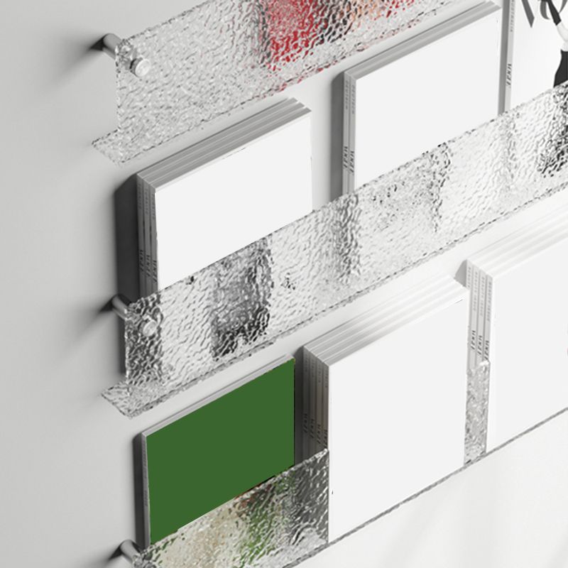 Floating Clear Plastic/Acrylic Bookcase Urban Wall Mounted Shelf Clearhalo 'Bookcases' 'furn' 'furn_bookcases' 'Furniture' 'Office Furniture' 1200x1200_2abf474a-09fc-4b90-8388-8d0b88ad5aaf