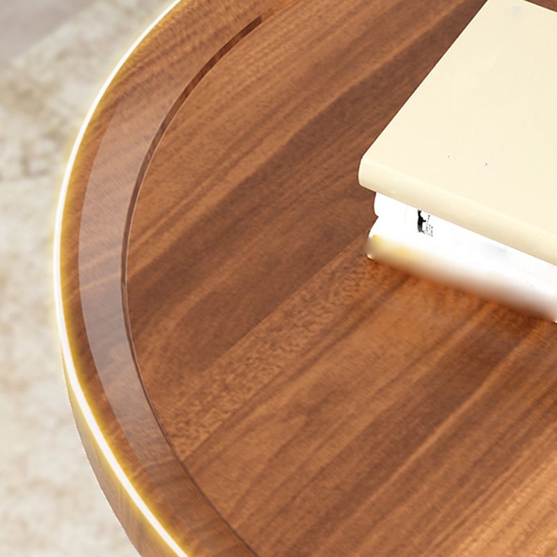 丸いトレイトップサイドエンドテーブル3脚ソリッドウッドコーナーテーブル