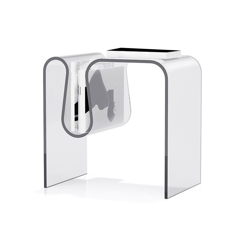 Unique Shape Side End Snack Table Acrylic Living Room Corner Table