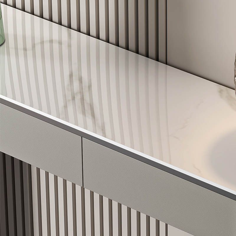 Tabella della console rettangolare moderna Tabella di divano console in grigio/oro
