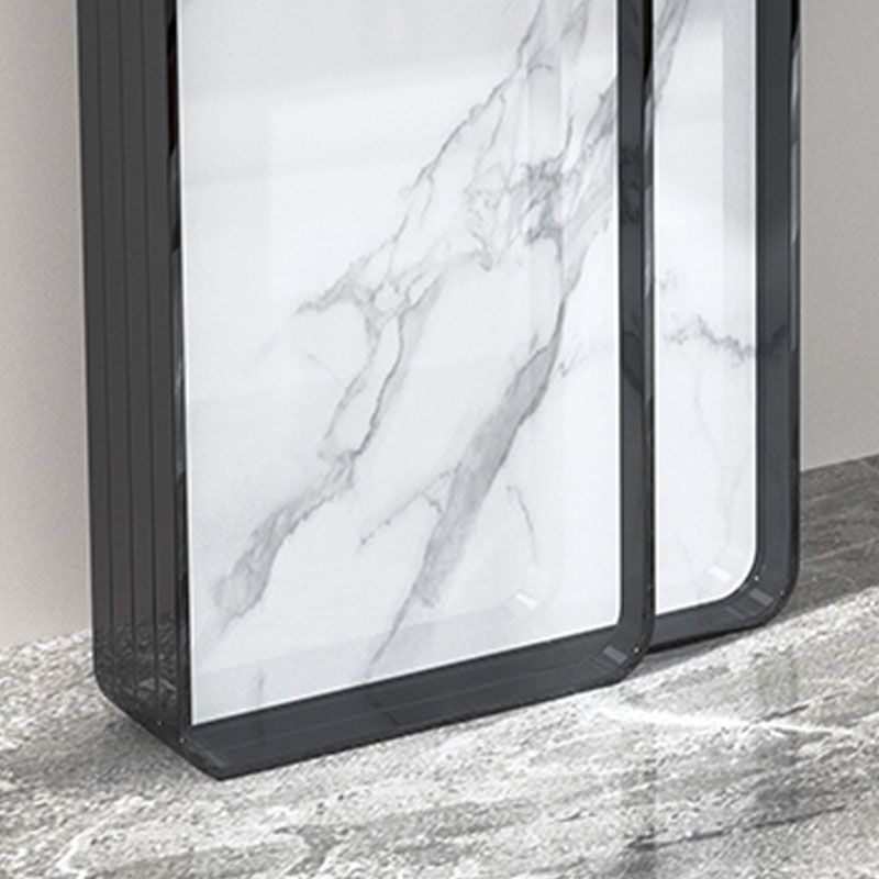 Tavolo di accento del rettangolo di pietra moderna da 31,5 "tavolino alto